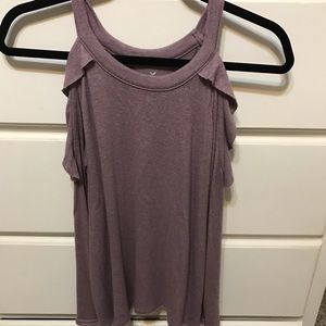 Lavender cold shoulder long sleeve